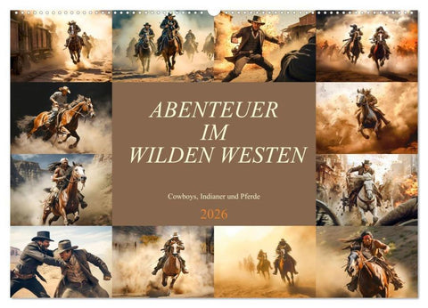 Abenteuer im Wilden Westen (Wandkalender 2026 DIN A2 quer), CALVENDO Monatskalender