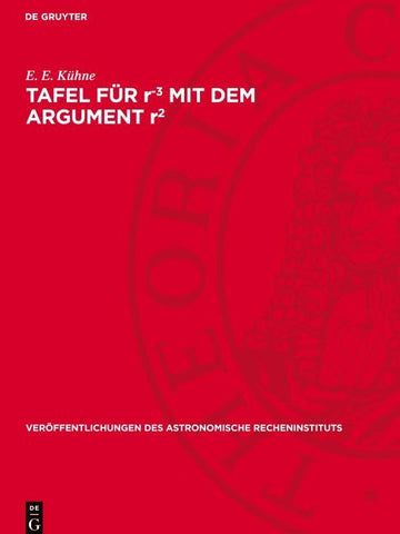 Tafel für r<sup>-3</sup> mit dem Argument r<sup>2</sup>