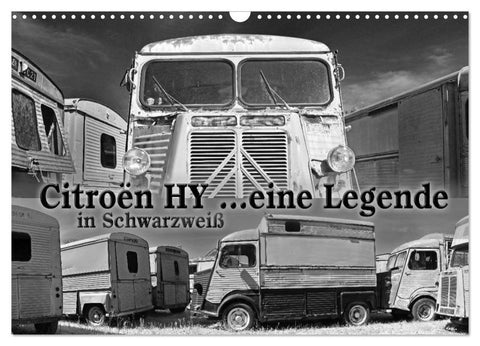 Citroën HY eine Legende in Schwarzweiß (Wandkalender 2026 DIN A3 quer), CALVENDO Monatskalender