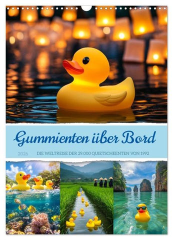 Gummienten über Bord (Wandkalender 2026 DIN A3 hoch), CALVENDO Monatskalender