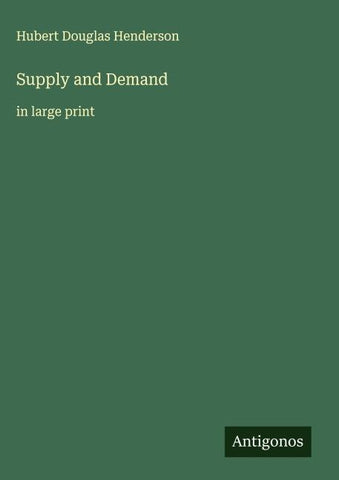 Supply and Demand