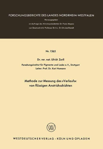Methode zur Messung des »Verlaufs« von flüssigen Anstrichschichten