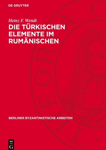 Die türkischen Elemente im Rumänischen
