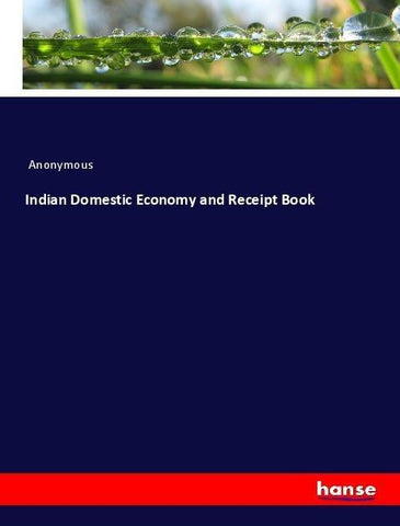 Indian Domestic Economy and Receipt Book