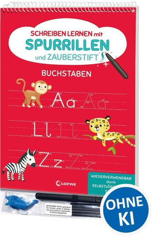Schreiben lernen mit Spurrillen und Zauberstift - Buchstaben