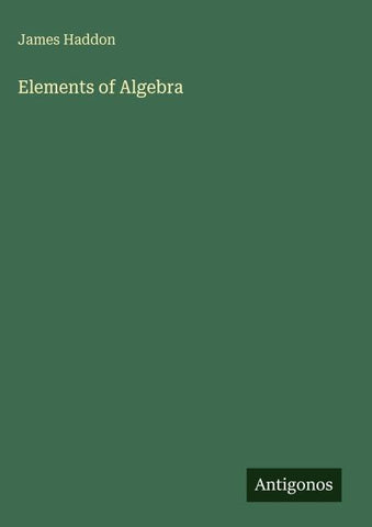 Elements of Algebra