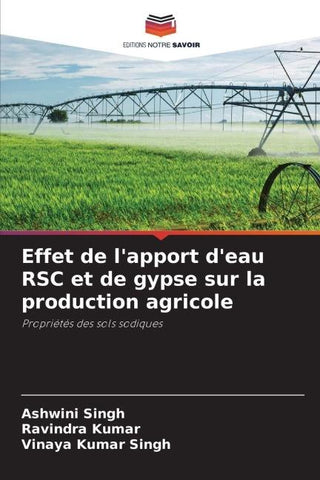 Effet de l'apport d'eau RSC et de gypse sur la production agricole