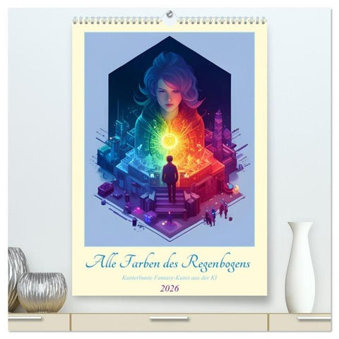 Alle Farben des Regenbogens (hochwertiger Premium Wandkalender 2026 DIN A2 hoch), Kunstdruck in Hochglanz