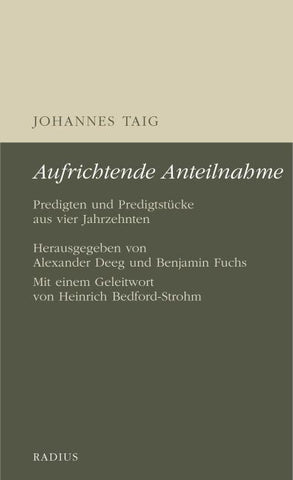Johannes Taig: Aufrichtende Anteilnahme