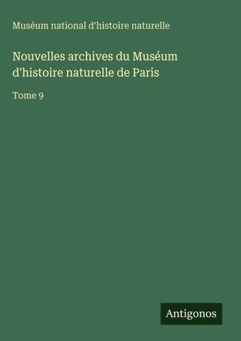 Nouvelles archives du Muséum d'histoire naturelle de Paris