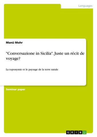 "Conversazione in Sicilia". Juste un récit de voyage?