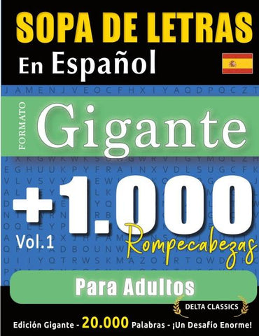 SOPA DE LETRAS EN ESPAÑOL FORMATO GIGANTE