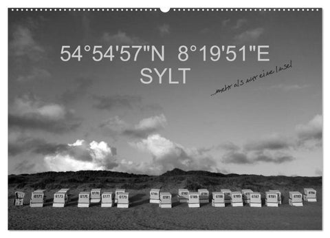 54°54'57"N 8°19'51"E SYLT (Wandkalender 2026 DIN A2 quer), CALVENDO Monatskalender