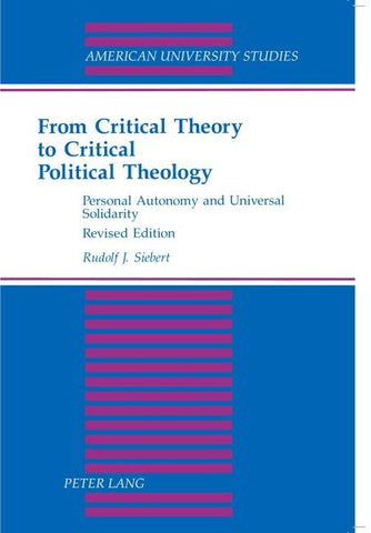 From Critical Theory to Critical Political Theology