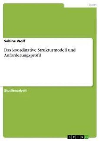 Das koordinative Strukturmodell und Anforderungsprofil