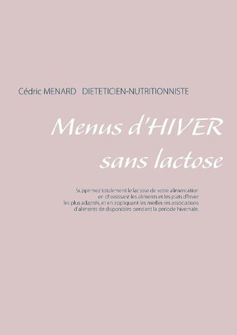 Menus d'hiver sans lactose