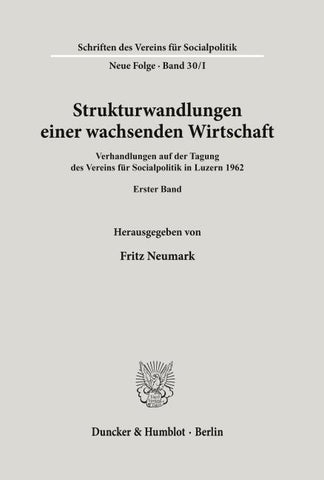 Strukturwandlungen einer wachsenden Wirtschaft.