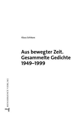 Aus bewegter Zeit.