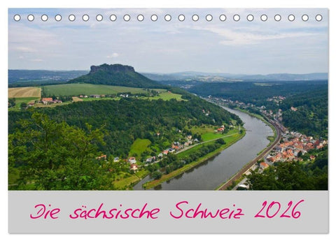 Die sächsische Schweiz 2026 (Tischkalender 2026 DIN A5 quer), CALVENDO Monatskalender