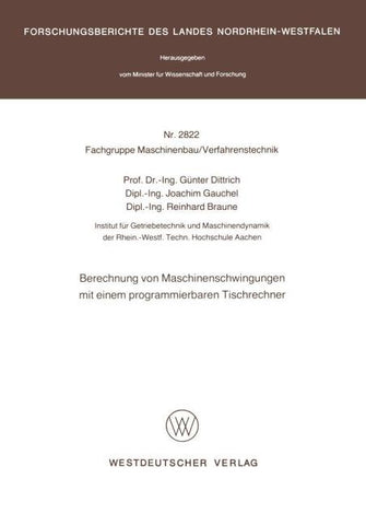 Berechnung von Maschinenschwingungen mit einem programmierbaren Tischrechner