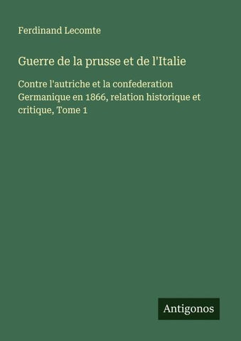 Guerre de la prusse et de l'Italie