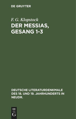 Der Messias, Gesang 1-3