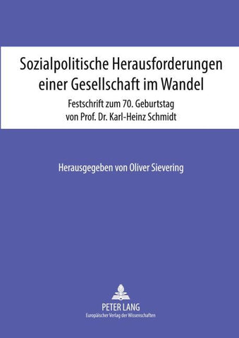 Sozialpolitische Herausforderungen einer Gesellschaft im Wandel
