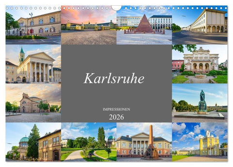 Karlsruhe Impressionen (Wandkalender 2026 DIN A3 quer), CALVENDO Monatskalender