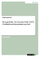 Herman Nohl - Der Sinn der Strafe (1925): Überblick und Kommentar zum Text