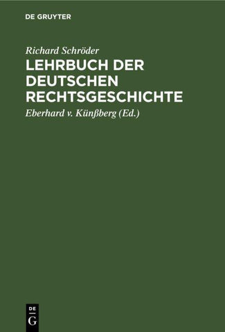Lehrbuch der deutschen Rechtsgeschichte