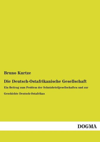Die Deutsch-Ostafrikanische Gesellschaft