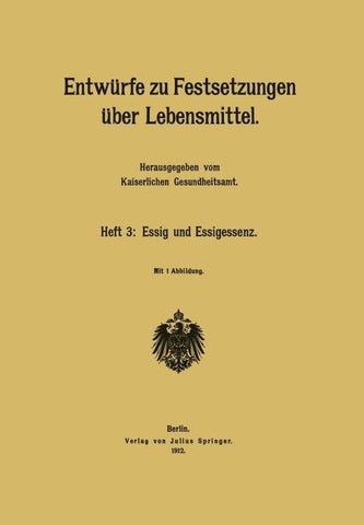 Entwürfe zu Festsetzungen über Lebensmittel