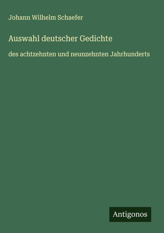 Auswahl deutscher Gedichte