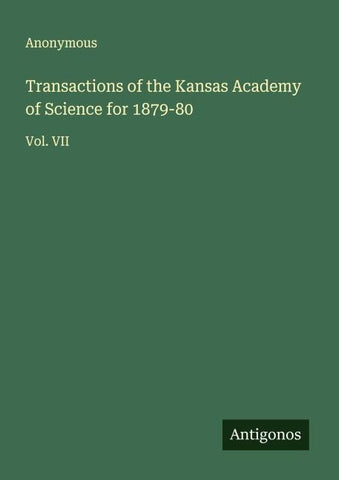 Transactions of the Kansas Academy of Science for 1879-80