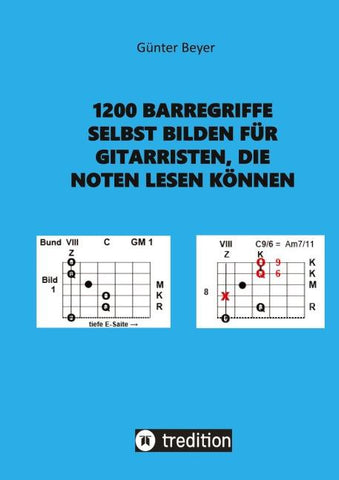 1200 Barrégriffe selbst bilden für Gitarristen, die Noten lesen können
