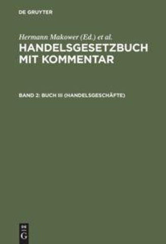 Handelsgesetzbuch mit Kommentar / Buch III (Handelsgeschäfte)