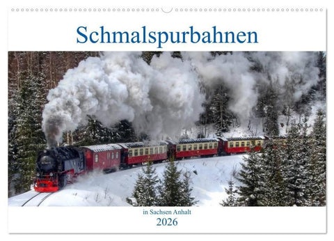 Schmalspurbahnen in Sachsen Anhalt (Wandkalender 2026 DIN A2 quer), CALVENDO Monatskalender