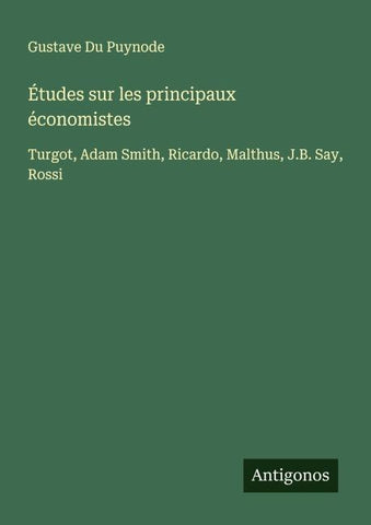 Études sur les principaux économistes