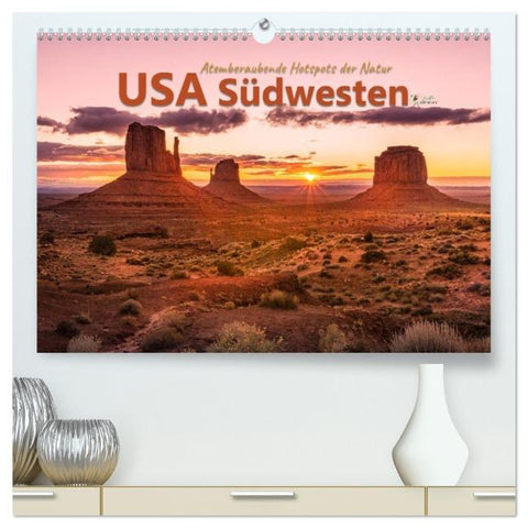 USA Südwesten - Atemberaubende Hotspots der Natur (hochwertiger Premium Wandkalender 2026 DIN A2 quer), Kunstdruck in Hochglanz