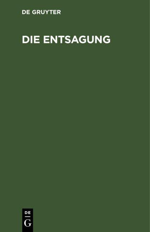 Die Entsagung