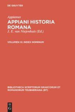 Appianus: Appiani Historia Romana / Index nominum