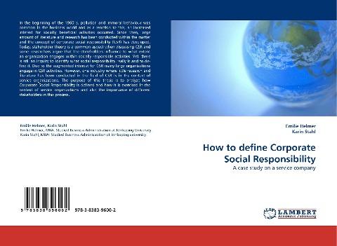 How to define Corporate Social Responsibility