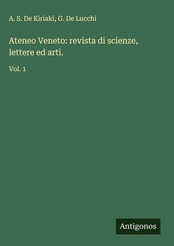 Ateneo Veneto: revista di scienze, lettere ed arti.