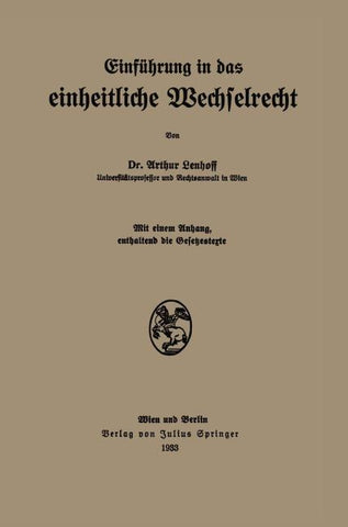 Einführung in das einheitliche Wechselrecht