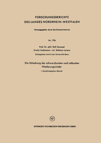 Die Scheckung der schwarzbunten und rotbunten Niederungsrinder