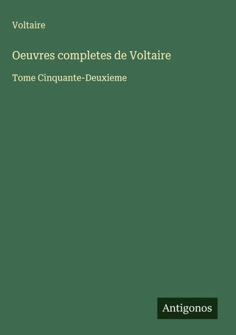 Oeuvres completes de Voltaire
