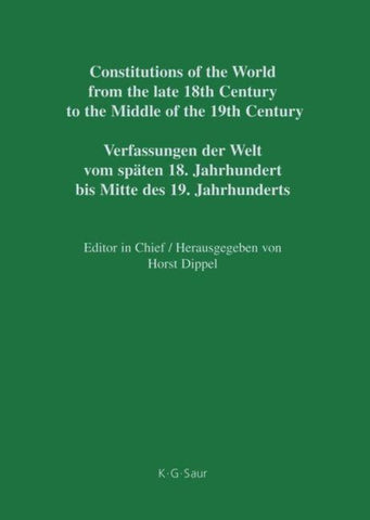 Constitutions of the World from the late 18th Century to the Middle... / Hesse-Kassel – Mecklenburg-Strelitz