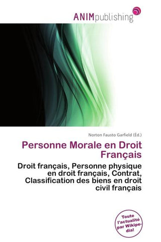 Personne Morale en Droit Français