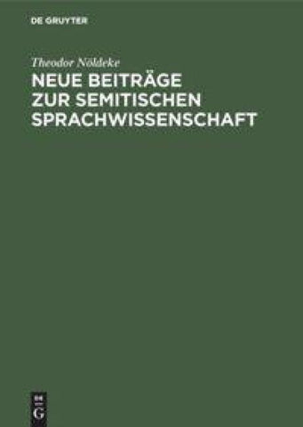 Neue Beiträge zur semitischen Sprachwissenschaft