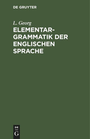 Elementargrammatik der englischen Sprache